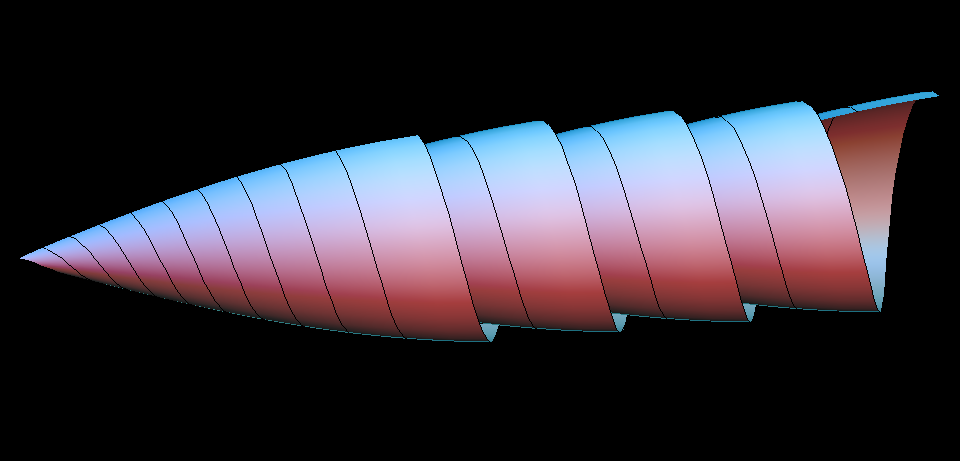 curvature eq 1 helicoid 012